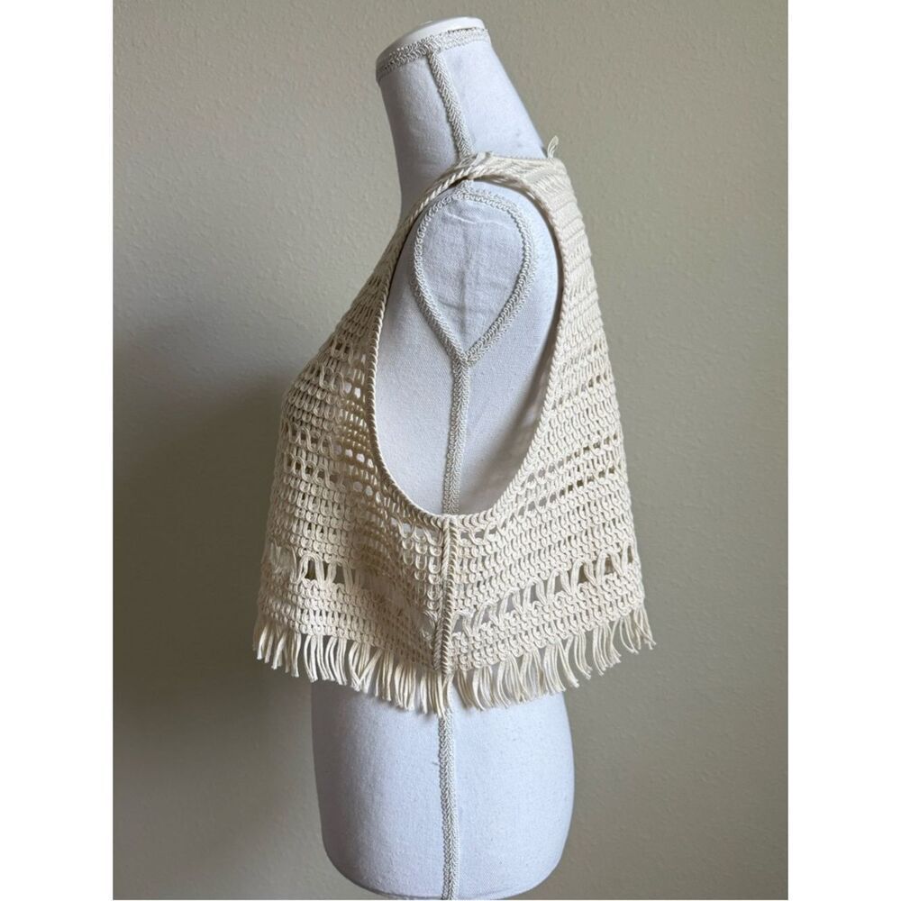 H&M Crochet Crop Tank Top - Cream - Picture 3 of 5